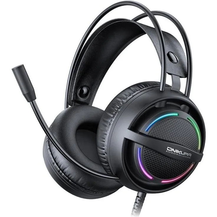 Onikuma X88 Gaming Headset, Schwarz mit hochwertigem Sound und komfortablem Design
