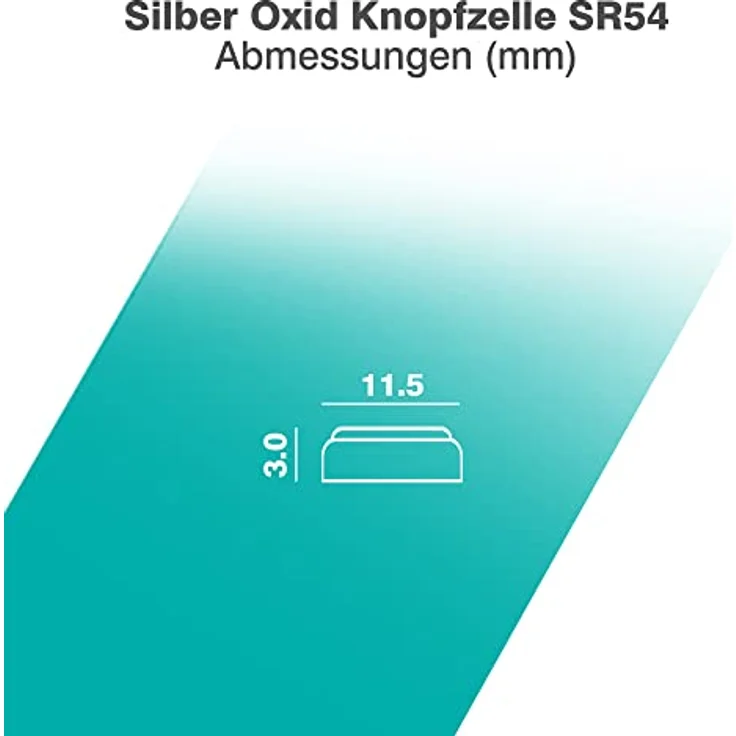 Camelion SR54 Knopfzelle, Silberoxid 1,55 V, 1 Stück, "No Mercury" – Bild 5
