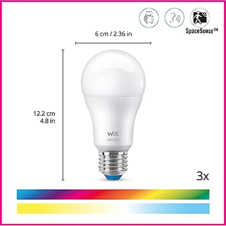 WiZ Sicherheitskamera Starter Set inkl. Tunable White & Color Lampen für den Innenbereich, Bewegungs- und Geräuscherkennung, Vollduplex-Audio, Nachtsicht, smarte Steuerung per App und über WLAN, weiß – Bild 3