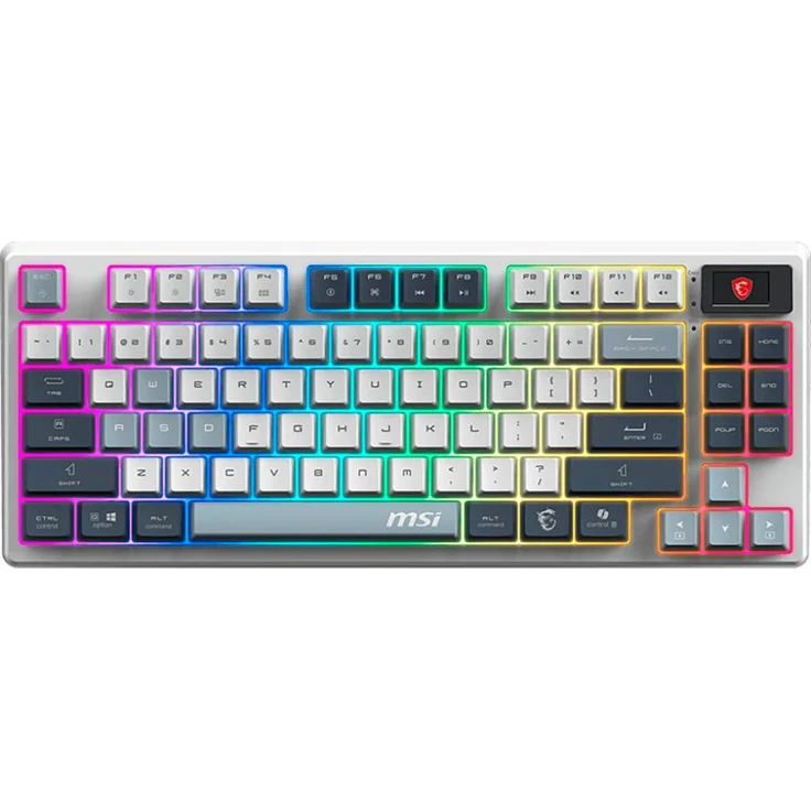 MSI FORGE GK600 TKL WIRELESS SKY, Tenkeyless Gaming-Tastatur mit Hot-Swappable Schaltern, RGB-Beleuchtung und 4000-mAh-Akku – Bild 1