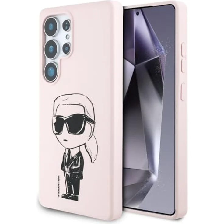 CG MOBILE Silikon Graffiti Ikonik Printed Logo Hülle für Samsung Galaxy S25 Ultra, MagSafe-kompatibel, rosa – Bild 1