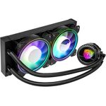 KOLINK Umbra Void AIO Performance CPU-Kühler, Wasserkühlung, ARGB-Beleuchtung, Unendlichkeitsspiegel-Effekt, Aluminium, Kupfer, 240mm, Schwarz