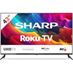 SHARP 43FJ2E 4K UHD Smart TV, Rahmenlos, HDR10, Dolby Digital