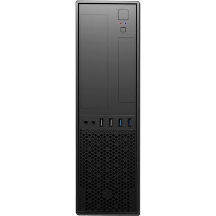 UNYKAch Slim UK3001 PC-Tower-Gehäuse, Micro-ATX, Schwarz, 4x USB-Anschlüsse, platzsparendes Design, sicherheitszertifiziert – Bild 5
