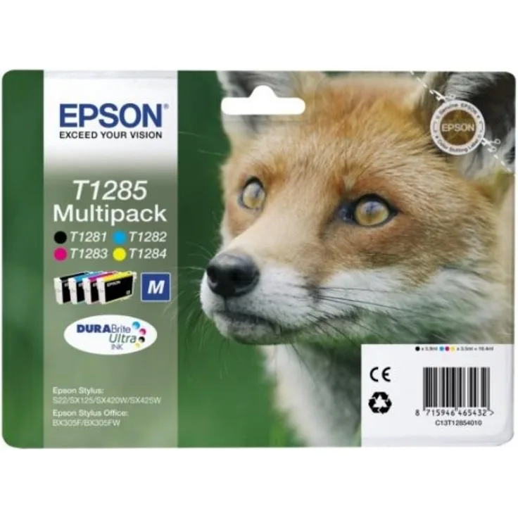 Inkadoo Epson C13T12854020T1285 Tintenpatrone MultiPack BkCMY, 59 ml + 3x35 ml, wisch- und wasserfest, lichtbeständig