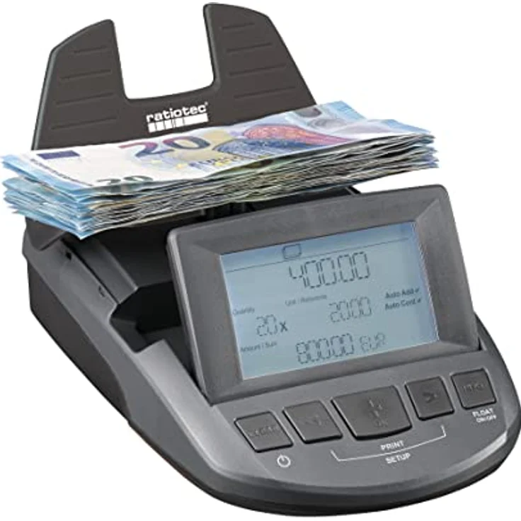 ratiotec Geldwaage RS 1000, Geldzählmaschine mit Auto-Continue-Funktion und USB-Schnittstelle, 1 St. – Bild 1