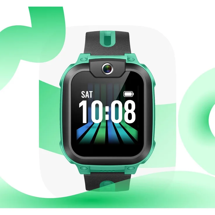 imoo Watch Phone Z1 Kinder-Smartwatch, 4G, 1,3 Zoll LCD, wasserdicht IPX8, grün, 128 MB RAM, 740 mAh Akku