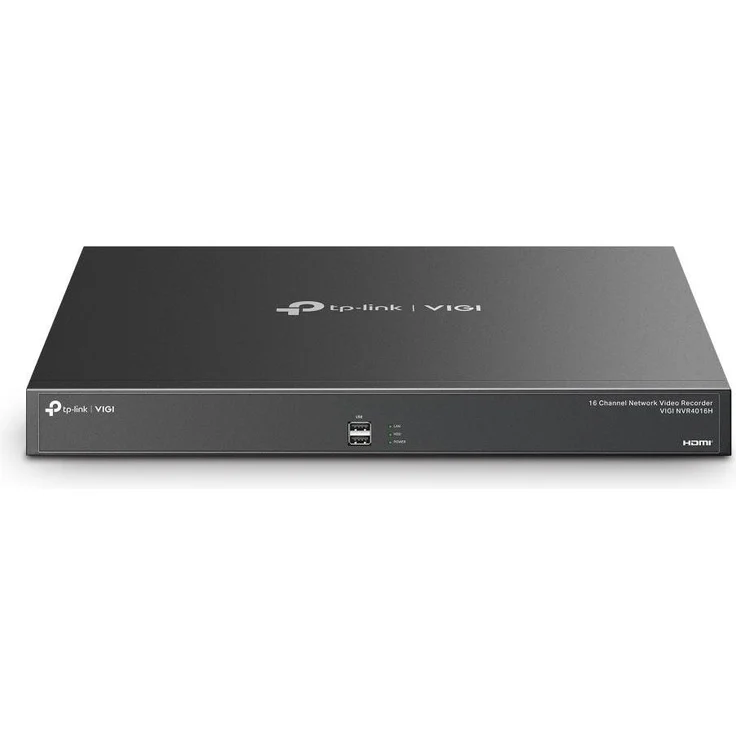 TP-Link VIGI 16 Channel Network Video Recorder, 3840 x 2160 Pixels, Netzwerkkamera, schwarz, Dual-Ethernet-Ports, automatische Initialisierung, Netzwerk-Ausfallsicherheit