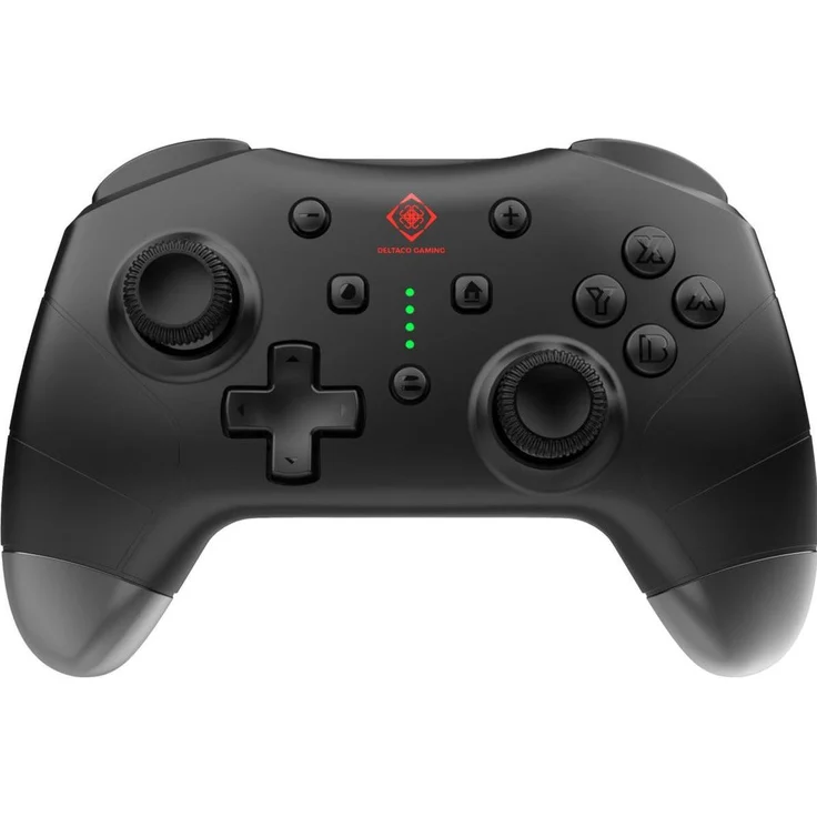 Deltaco Gaming Mini Controller Wireless, kabelloser Gaming Controller für Nintendo Switch, PC und mobile Geräte, Schwarz