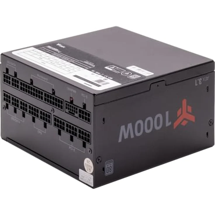 iTek PBI1000, 1000W Netzteil mit 80 Plus Platinum, ATX 3.1, modular, 14 cm FDB-Lüfter, japanische Kondensatoren – Bild 2