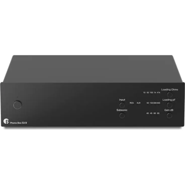 Phono Box S3 B, Symmetrischer audiophiler Phono-Vorverstärker, Schwarz