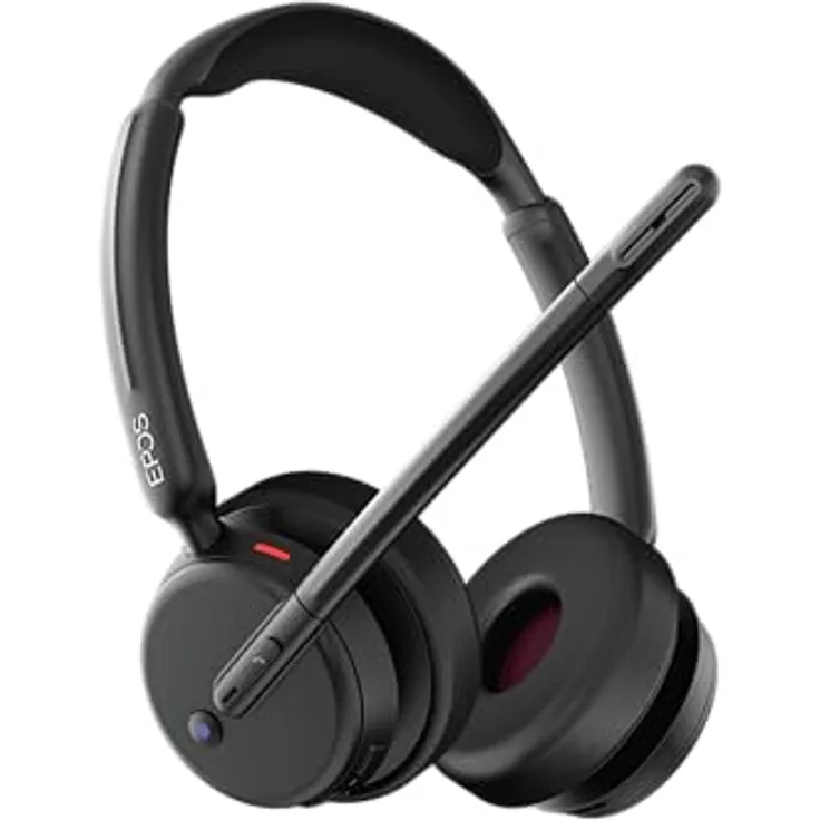 EPOS Impact 500 ANC, Kabelloses Headset mit aktiver Geräuschunterdrückung, Teams Zertifiziert, USB-C & USB-A, 35 Stunden Akkulaufzeit