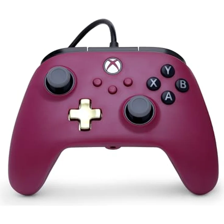 PowerA Advantage Plus Wired Controller, Gaming Controller für Xbox Series X/S mit Quick-Twist-Thumbsticks, Halleffekt-Module und doppelte Rumble-Motoren, Rubinrot – Bild 1