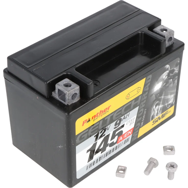Nitro NTX9 / YTX9 8 AH GEL-Batterien, wartungsfreie Motorrad- und ATV-Batterie mit Gel-Technologie, 12 Volt