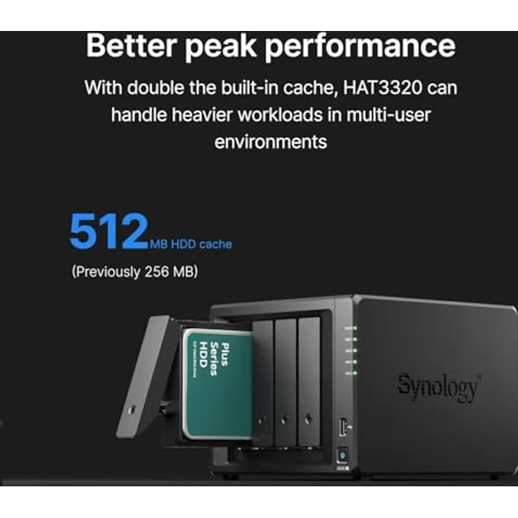 Synology 3.5" SATA Festplatte, 8 TB NAS-Qualität für J Value und Plus Einheiten, 24x7 Betriebsfähigkeit, CMR Technologie – Bild 4