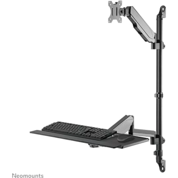 NewStar fpma-d1330d4silver-b Halterung für Flachbildschirm – Langhantelablage für Büro, Neigungswinkel 0 – 180 °, silber – Bild 4