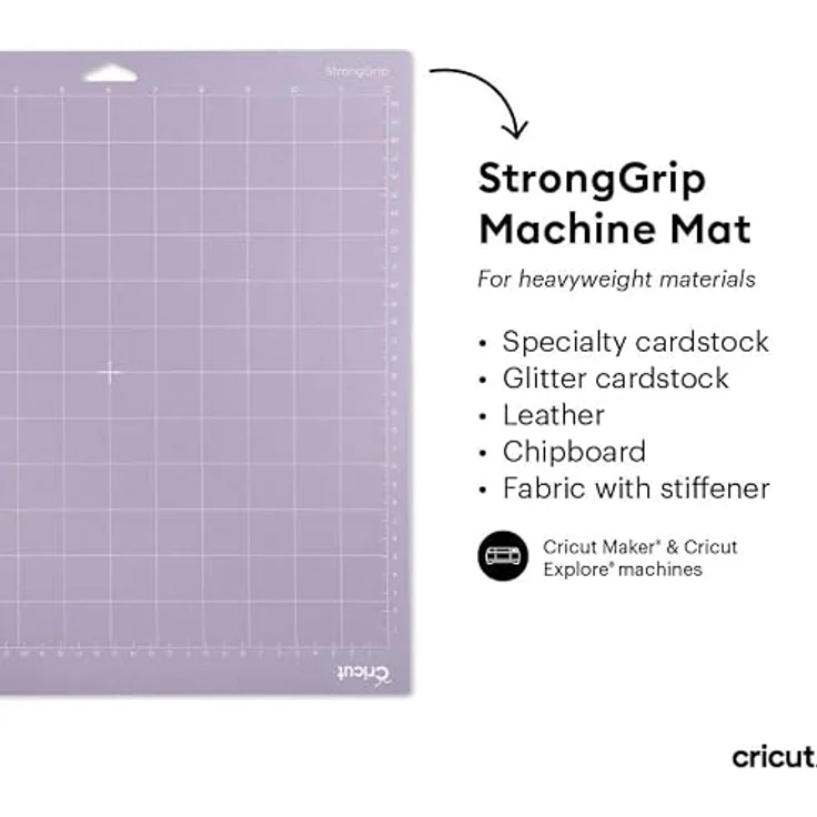 Cricut StrongGrip Schneidematte, Violett/weiß, 30x60 cm für schwere Materialien – Bild 4