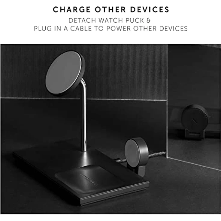 Native Union Snap 3-in-1 Magnetic Wireless Charger - Ladestation für iPhone 14/13 / 12 & Watch Ultra mit kabellosem Pad für AirPods (Pro/Pro 2) - Einstellbarer Winkel & diskrete LED-Anzeigen – Bild 4