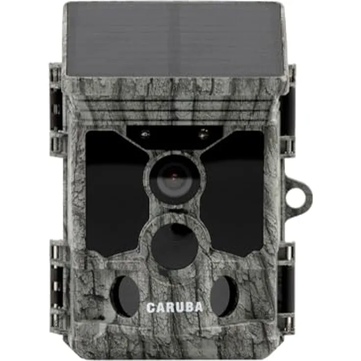 Caruba Wildlife Kamera Waschbär Solar 4K, 4K Wildcamera mit 46 MP Fotos, WiFi und Bluetooth, wetterfest