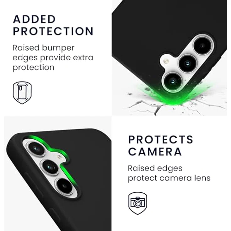 kwmobile Hülle kompatibel mit Samsung Galaxy A35, weiches TPU Silikon Case für kabelloses Laden, schwarz – Bild 3