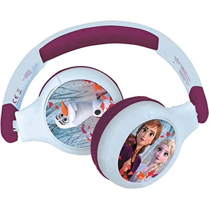 Lexibook HPBT010FZ Frozen 2-in-1-Bluetooth-Kopfhörer für Kinder-Disney ELSA Anna Olaf-Stereo Wireless Wired, Kindersicher für Jungen Mädchen, faltbar, verstellbar, blau-lila – Bild 5