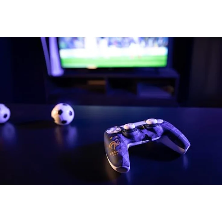 Konix FFF Schutzhülle für DualSense PS5 Controller - Silikon - Rutschfeste Griffe - Motiv 2 Sterne - Blau und Schwarz – Bild 4