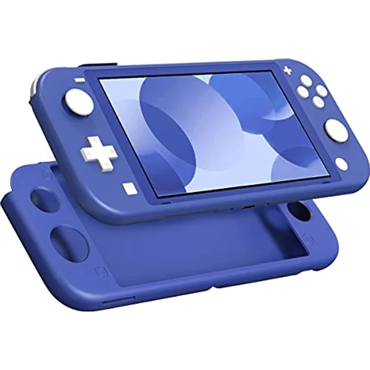 MoKo Hülle für Nintendo Switch Lite, Silikon Schützhülle rutschfest und stoßfest, ultradünnes Case in Blau