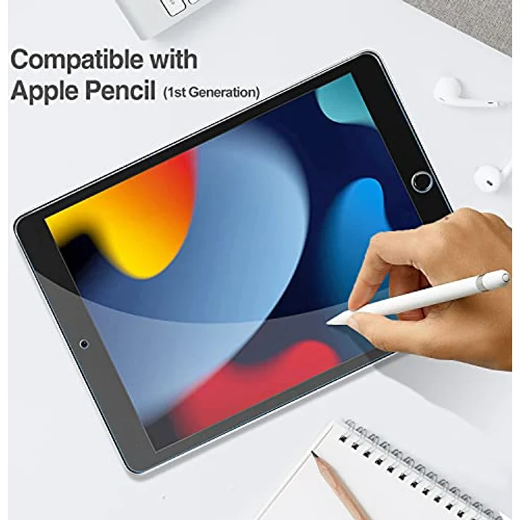ProCase Schutzfolie 2 Stück für iPad 10,2 Zoll 9. / 8. / 7. Generation, 9H gehärtetes Glas, klar, blasenfreie Installation, kratz- und stoßfest – Bild 4