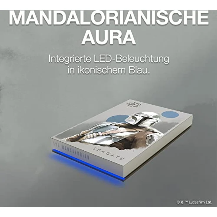 Seagate FireCuda Gaming HDD 2 TB, tragbare externe Festplatte, Star Wars Edition Mandalorien, PC Gaming, USB 3.2, inkl. 3 Jahre Rescue Service, Modellnr.: STKL2000405 – Bild 4