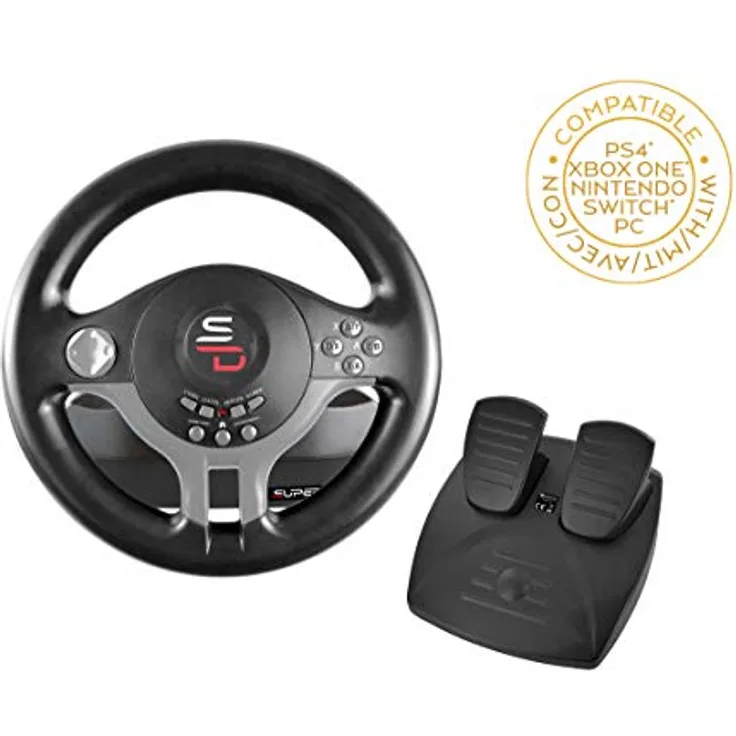 Subsonic Superdrive - Rennlenkrad / Lenkrad Driving Wheel SV200 mit pedalen und Schaltpaddles für Nintendo Switch - PS4 - Xbox One - PC