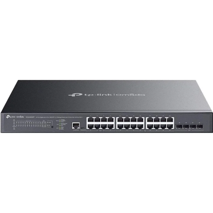 TP-Link SG3428XMPP, Omada verwalteter L2+ Switch mit 28 Ports, PoE++ 500W, Cloud-Management, Metallgehäuse