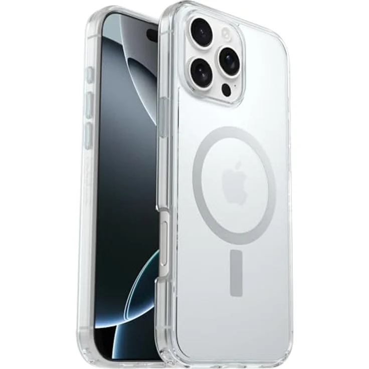 OtterBox Symmetry Series Clear MagSafe transparente Hülle für iPhone 16 Pro Max, stoßfest, sturzsicher, 3X getestet nach Militärstandard, Transparent – Bild 1