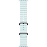 Apple Watch Band - Ocean Band - 49 mm - Kristallblau - One Size - Elastomer mit röhrenförmiger Struktur - Wassersport geeignet