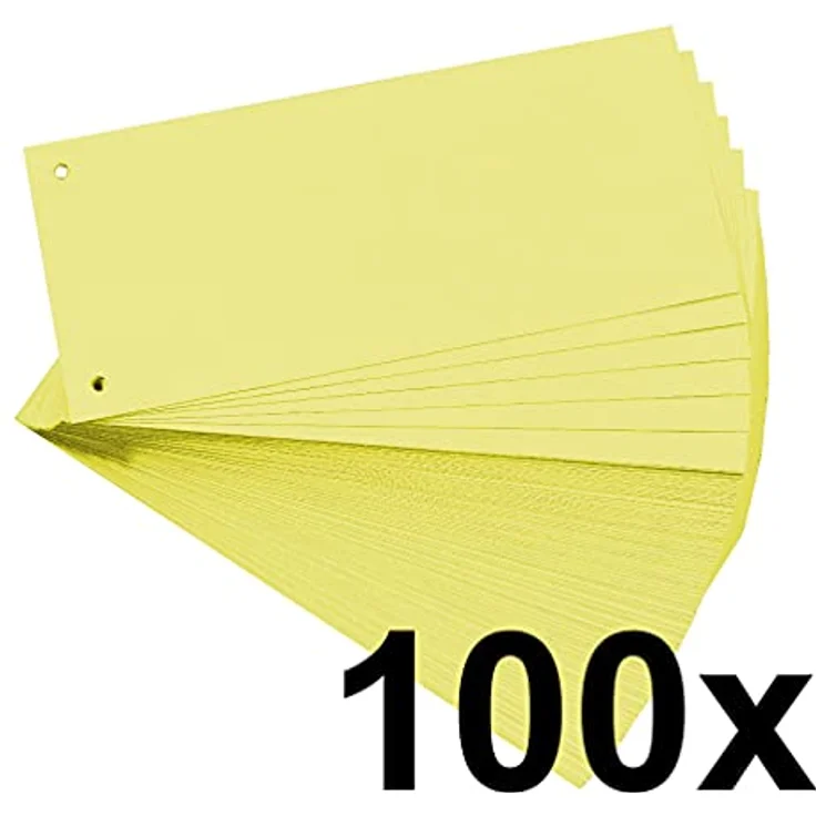 Exacompta Trennstreifen 13425B Forever, gelb, 24 x 10,5 cm, 180g/m² Karton, 100 Stück – Bild 2