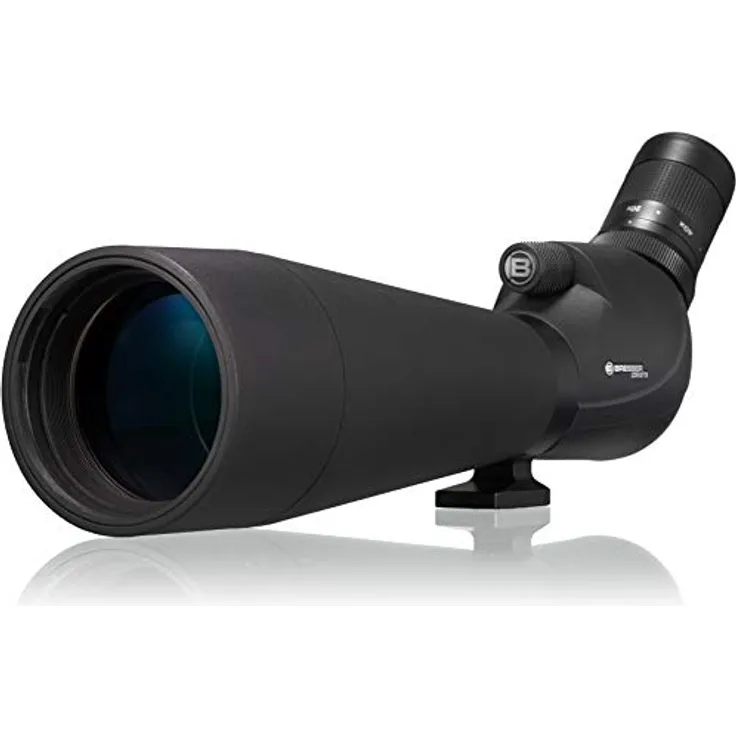 Bresser Spektiv Corvette 20-60x80 wasserdicht mit 340° drehbarem Korpus, robuster Gummiarmierung und voller mehrschichtvergüteter Optik, schwarz, 20-60x80mm, 4321001