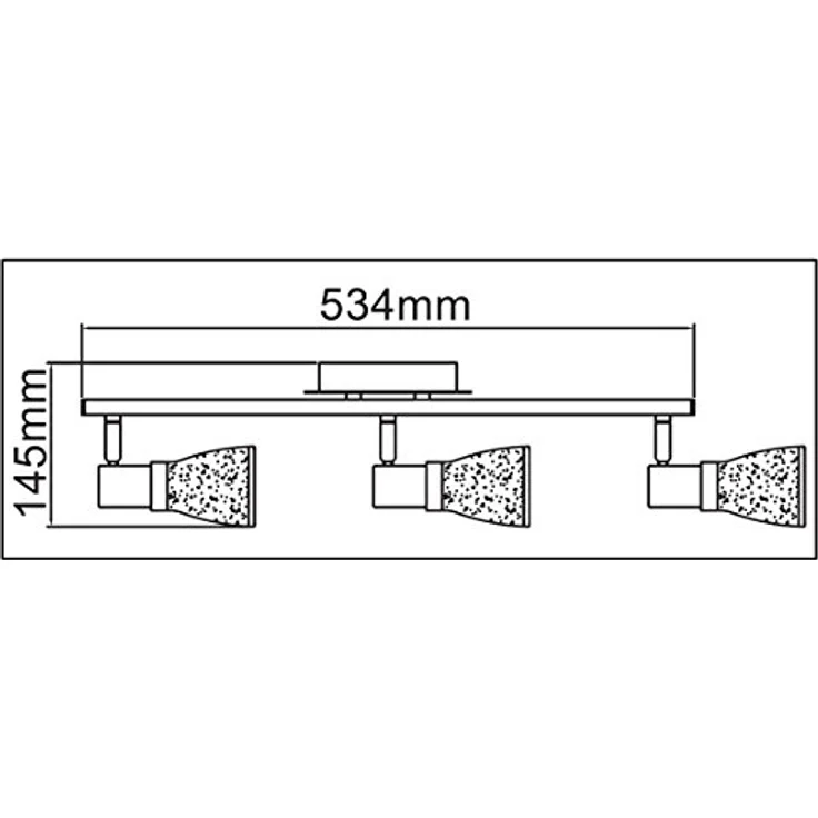 Trango 3-flammig 1007-38 LED Deckenleuchte - Chrom-Optik *FREYA* inkl. 3x E14 LED Leuchtmittel 3.000K warmweiße Lichtfarbe - Badleuchte, Flurleuchte, Küchenleuchte - Schwenkbare Deckenlampe, Kronleuchter – Bild 2