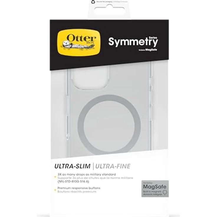 OtterBox Symmetry Series Clear MagSafe transparente Hülle für iPhone 16, stoßfest, sturzsicher, schützende Hülle, 3X getestet nach Militärstandard, Transparent – Bild 5