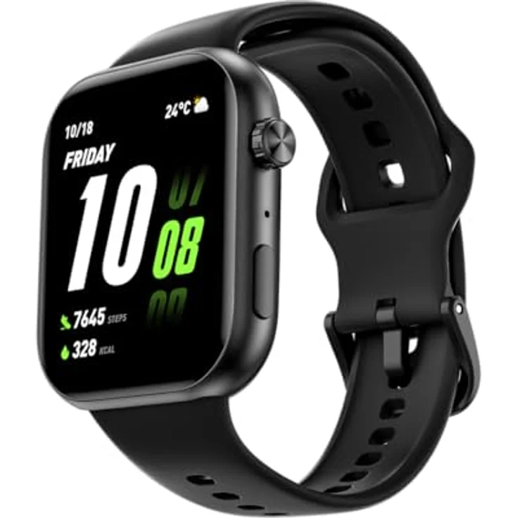 Honor Choice Watch 2i Black, Smartwatch mit AMOLED-Display, wasserdicht, Herzfrequenz- und Blutsauerstoff-Sensor, SOS-Alarmfunktion – Bild 4