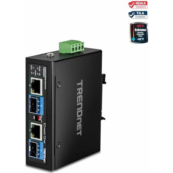 TRENDnet TI-BF22SFP, 2-Port Industrial SFP to Gigabit PoE++ Media Converter, langlebig und hochwertig – Bild 3