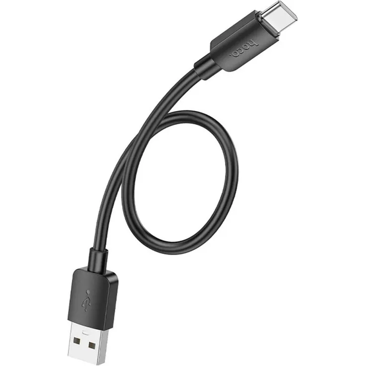 Hoco USB A zu USB C Kabel, PD 2,4A 27W, 0,25 m, schwarz