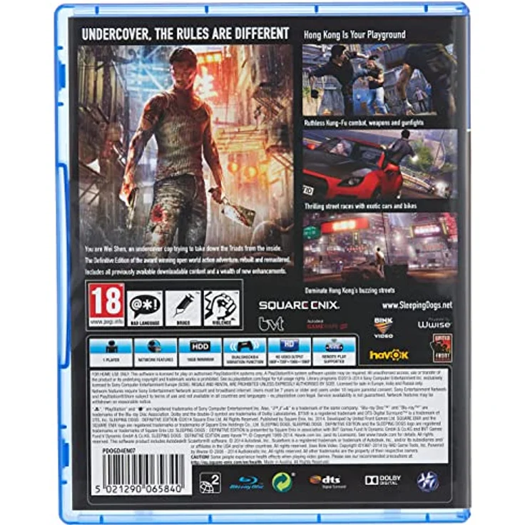 Playstation Sleeping Dogs: Definitive Edition PS4, actiongeladenes Open-World-Spiel mit intuitivem Kampfsystem – Bild 3