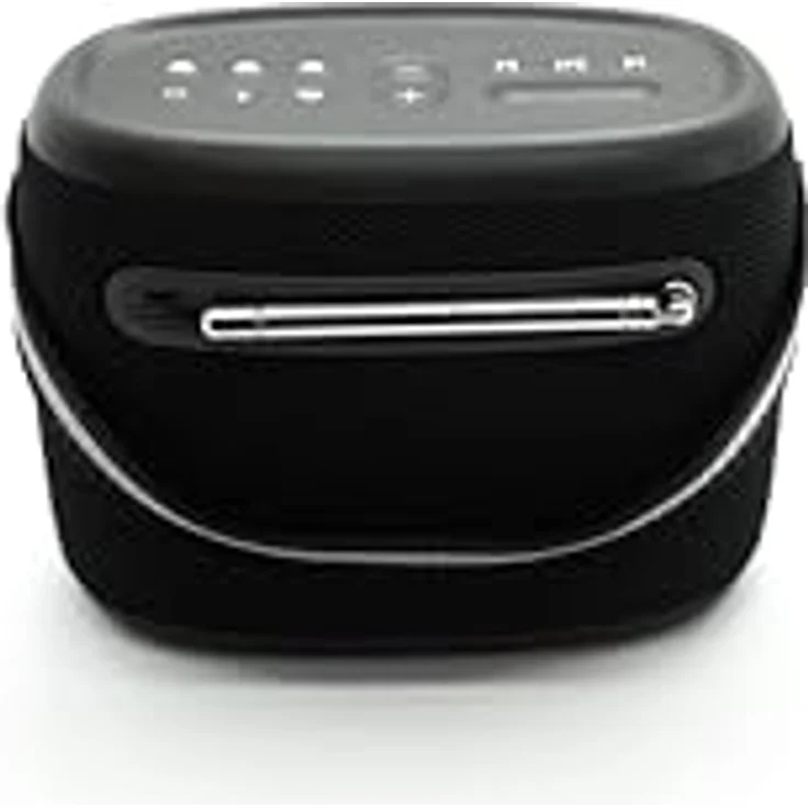 Pure Woodland Outdoor Lautsprecher mit Bluetooth & DAB+/FM Radio (wasserdicht IP67, robust, tragbar, 14h Akku - perfekt für Garten & Camping) Schwarz – Bild 2