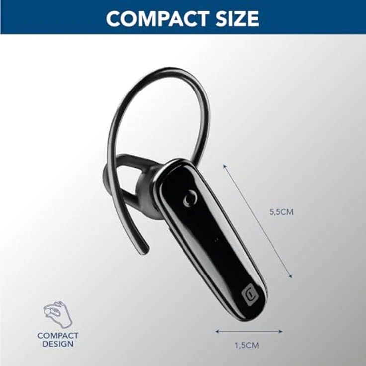 cellularline Score Bluetooth-Headset mit Abnehmbarem Kopfbügel - 4 Stunden Spielzeit - Schwarz – Bild 7