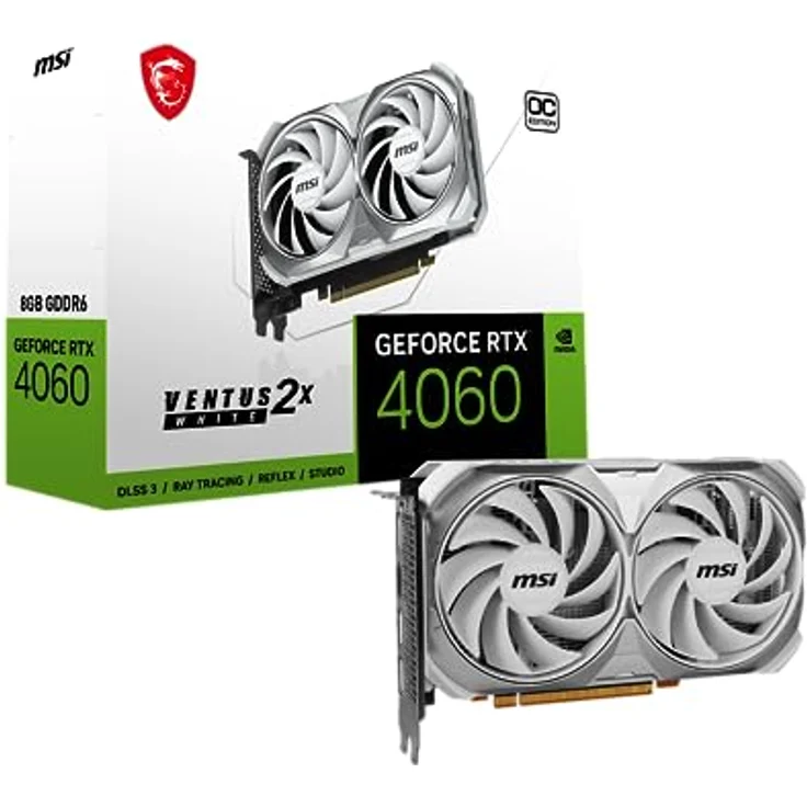 MSI GeForce RTX 4060 Ventus 2X White 8G OC – Bild 1