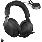 Jabra Evolve2 85 UC Kabellose Kopfhörer, Schwarz - Bluetooth-Headset mit 37 Stunden Akkulaufzeit und Advanced Noise Cancelling