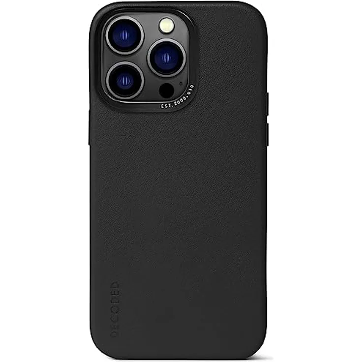 Decoded Premium Handyhülle - iPhone 14 Pro Max - Getestet von Apple - Europäisches Leder - Extra Schutz - Stoßdämpfend - Schutzhülle - Rundumschutz - Handy Hülle – Schwarz