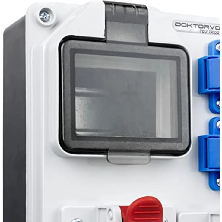 Doktorvolt Stromverteiler HL DV-5347, Baustromverteiler 32A 16A mit 2x230V, IP54, grau – Bild 6