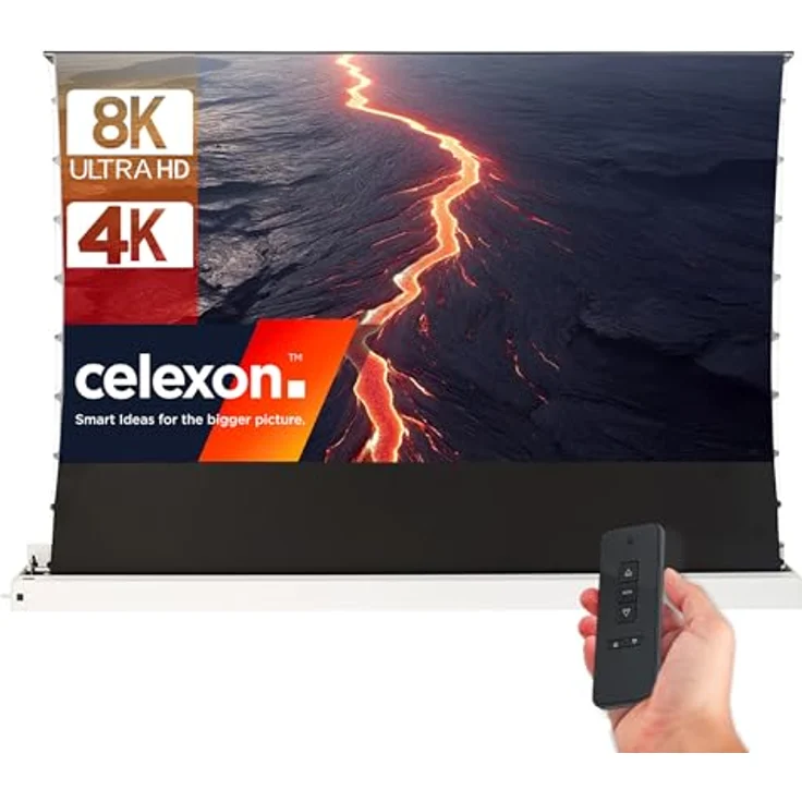 Celexon UST Hochkontrast Bodenscheren Leinwand - HomeCinema Plus, 80" weiß (16:9) – Bild 2