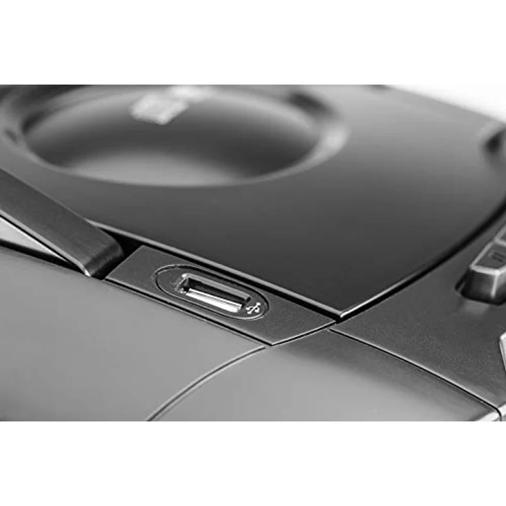 Dual DAB-P 210 Kassettenradio mit CD - DAB(+)-UKW-Radio - Boombox - CD-Player - Stereo Lautsprecher - USB-Anschluss - Aux-Eingang - Netz- - Batteriebetrieb - Tragbar Schwarz – Bild 6