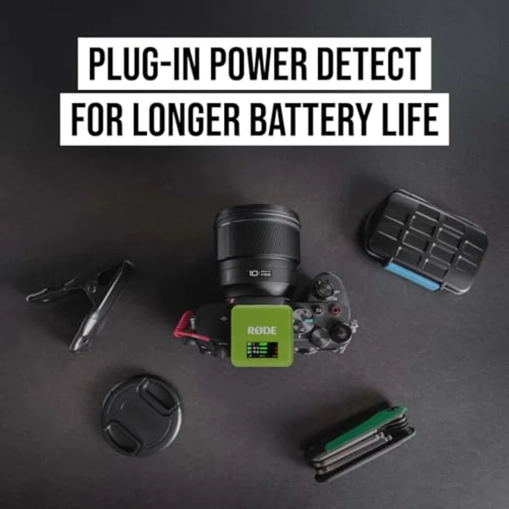 RØDE Wireless GO (Gen 3) – Kompaktes kabelloses Mikrofon mit 32-Bit Float Aufnahme, intelligenter Pegelregelung und 2,4 GHz digitaler Übertragung, für Telefone, Kameras und Computer (Grün) – Bild 8